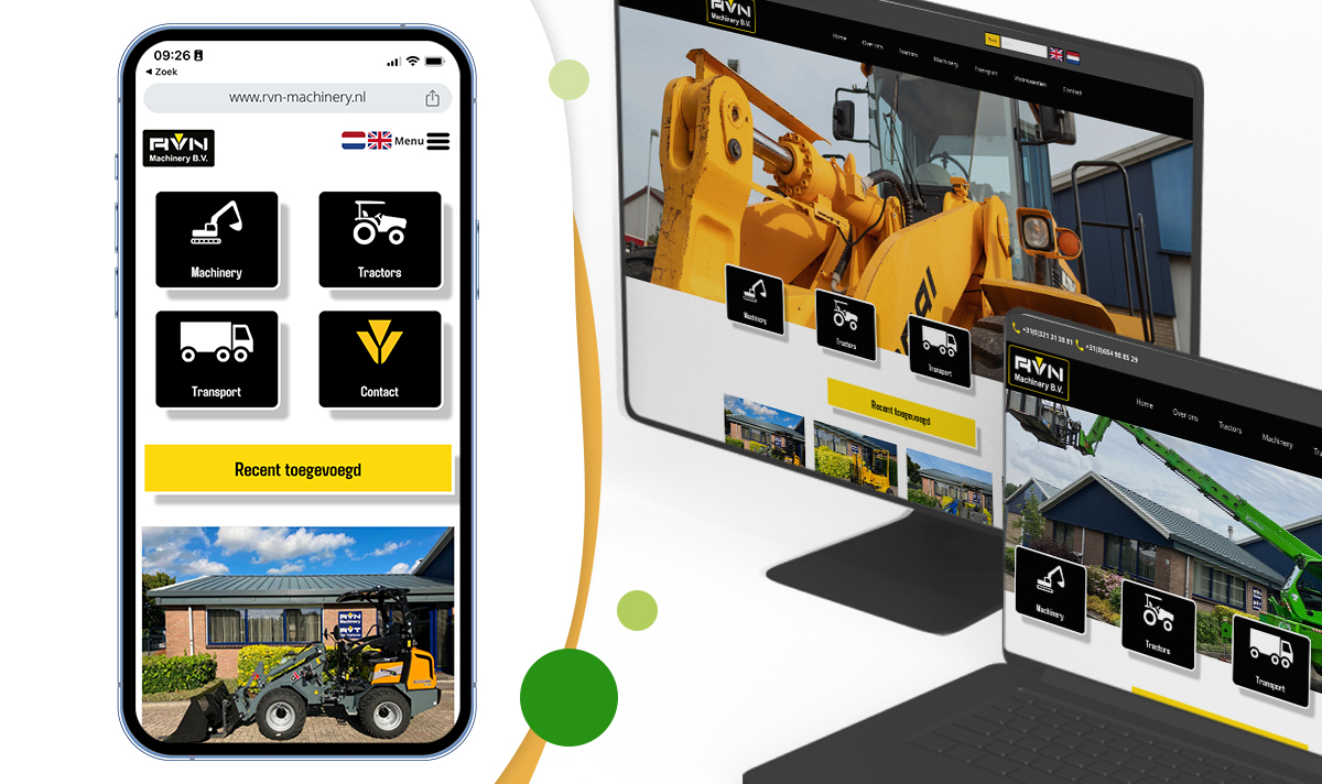 De nieuwe website gelanceerd voor RVN Machinery